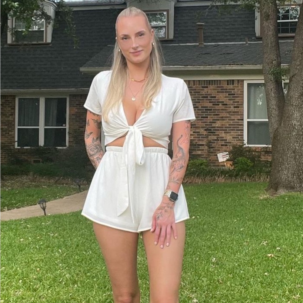 White fox romper